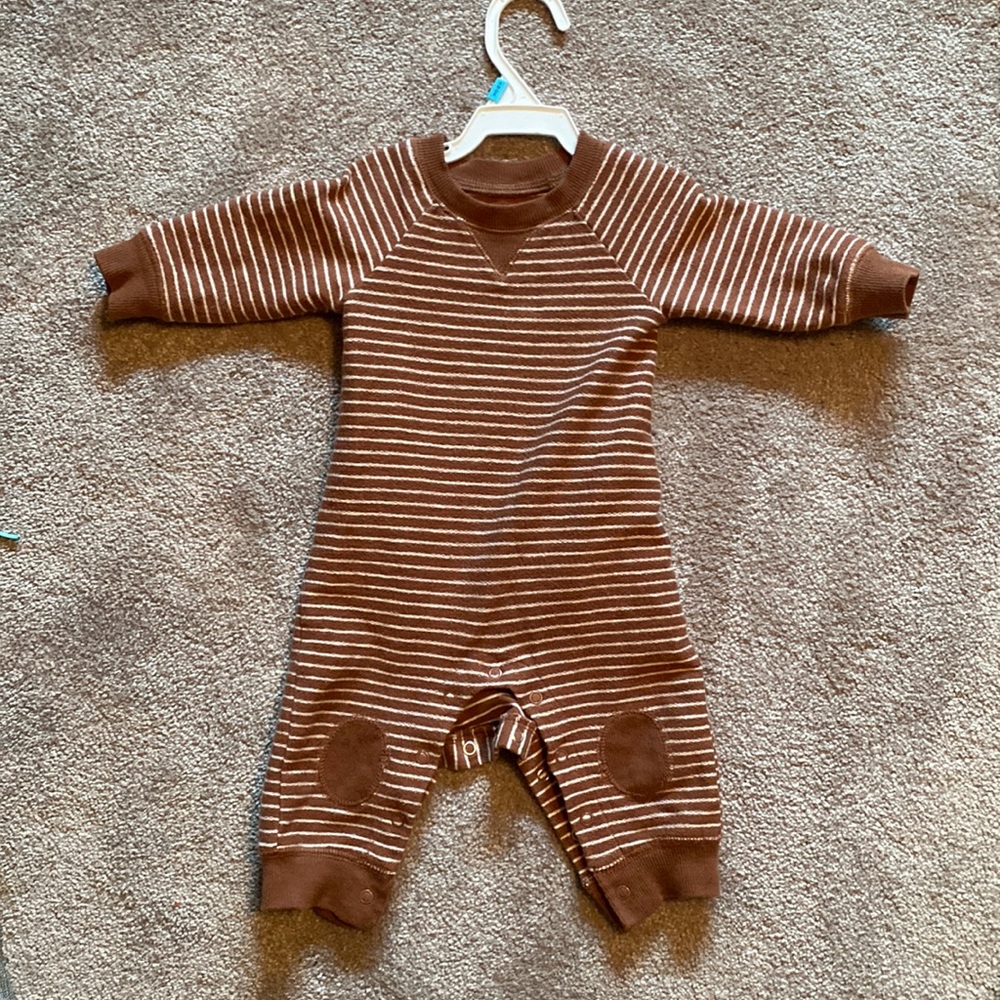 Carters button onesie with knee pads